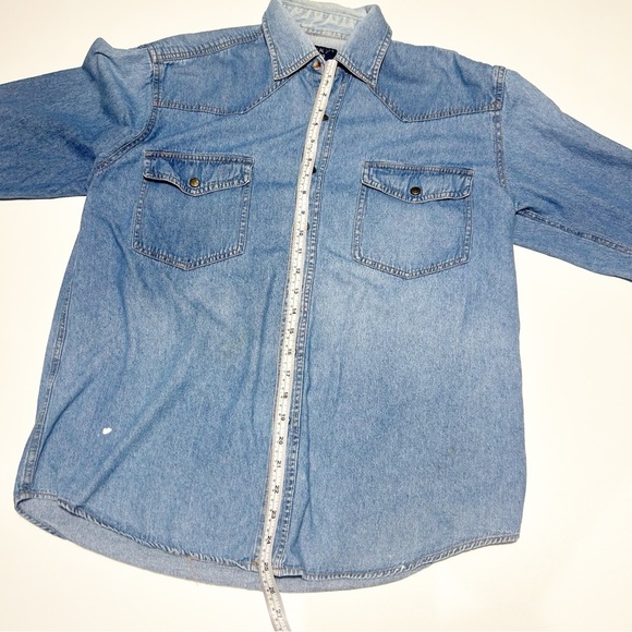 Sky Jeans Vintage Denim Button Down Western Pocket Details - Picture 6 of 12